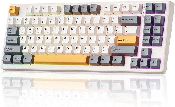 plunoro Wireless Mechanical Keyboard,Gasket Mounted with Creamy Sound,Bluetooth
