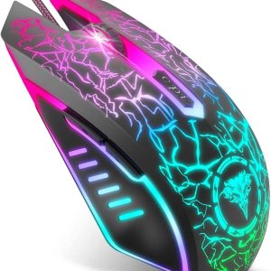 plunoro Gaming Mouse Wired, Ergonomic Gamer Laptop PC Optical